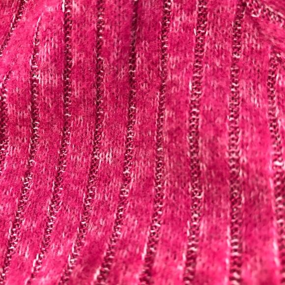 Anthropologie S pink ribbed belted wrap v neck stretchy long sleeve maxi dress - Picture 14 of 15